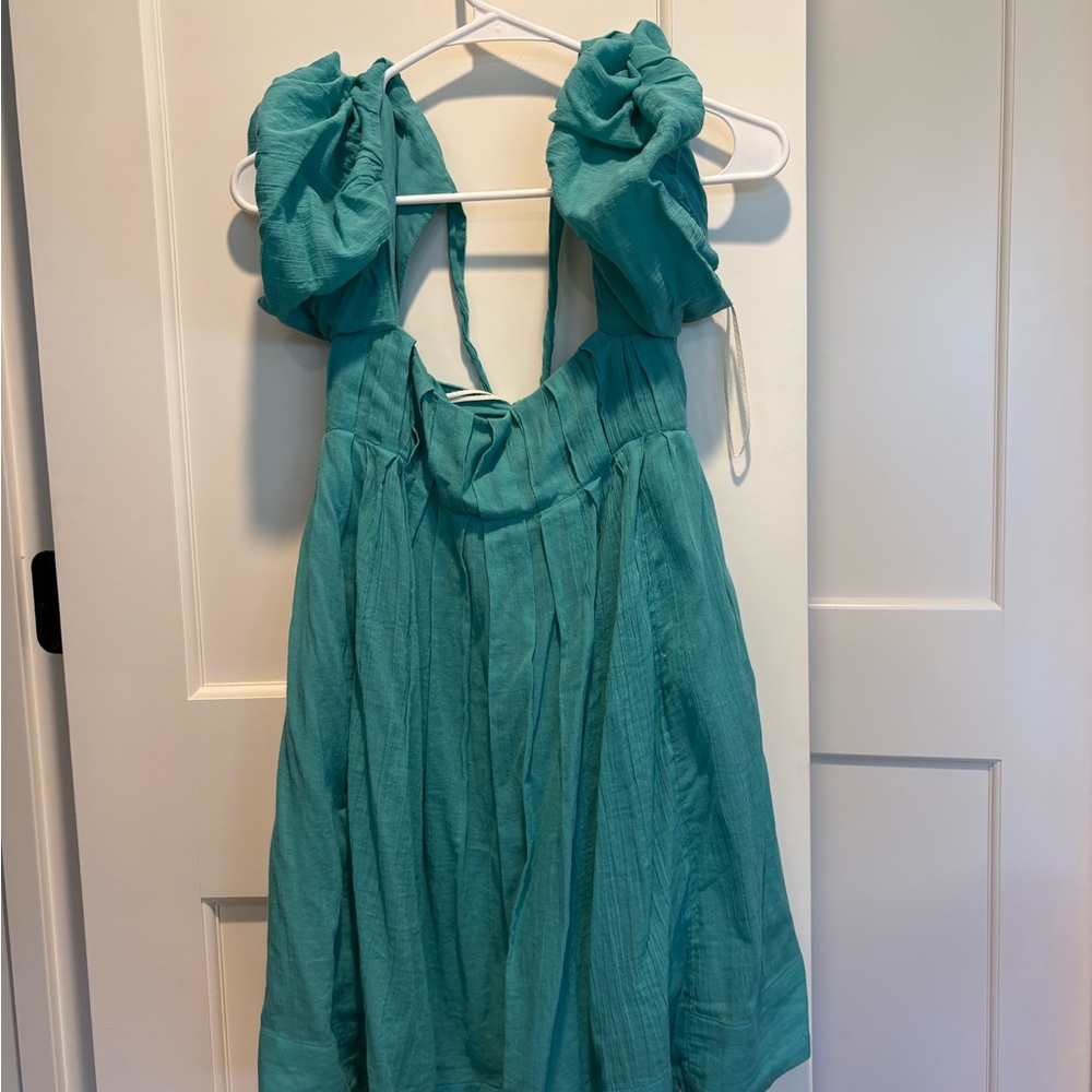 Free People Aqua Sleeveless Top